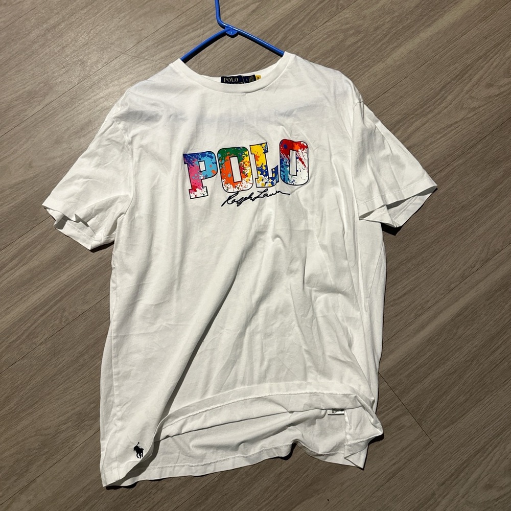 Polo by Ralph Lauren Multicolor Logo White Tee